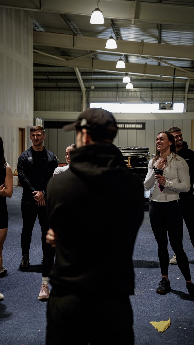 The team on site during the build